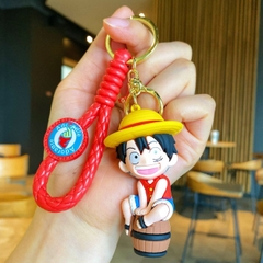 Móc Khóa Luffy ngồi thùng - Dây móc dài : 9.5cm - Mô Hình Cao : 8cm - Nặng : 50gram -  bọc túi OPP K79-T2-S6