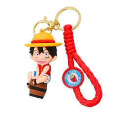 Móc Khóa Luffy ngồi thùng - Dây móc dài : 9.5cm - Mô Hình Cao : 8cm - Nặng : 50gram -  bọc túi OPP K79-T2-S6