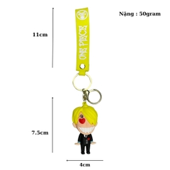 Móc Khóa Sanji - Dây móc dài : 11cm - Mô Hình Cao : 7.5cm - Nặng : 50gram - No Box : bọc túi OPP - K79-T1-S10