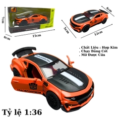 Mô Hình xe Chevrolet màu cam tỉ lệ 1:36 Hợp kim có thể mở cửa - bánh sau chạy cót - Dài 12cm - rộng 5cm - cao 4cm nặng : 200gram - FULL BOX : box màu - K64-T1-S2