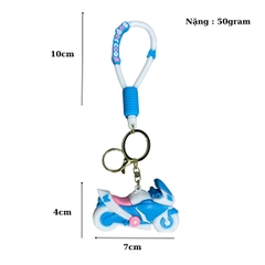 Móc Khóa Motor xanh trắng - Dây móc dài : 10cm - Mô Hình Cao : 4cm dài 7cm - Nặng : 50gram - No Box : bọc túi OPP - K78-T6-S6