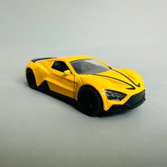 Mô Hình xe Zenvo ST1 vàng tỉ lệ 1:36 Hợp kim có thể mở cửa - bánh sau chạy cót - Dài 11cm - rộng 5cm - cao 4cm - nặng : 500gram - FULL BOX : box màu SKU : oto349 -k70-t1-s3