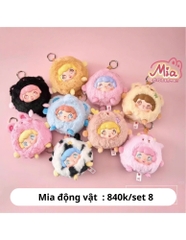 Hàng Chính Hãng - Blinbox Mia động vật blind box set 8 ngẫu nhiên - cao ~ 10cm - Nặng 500gram - Túi Mù - Hộp Màu
