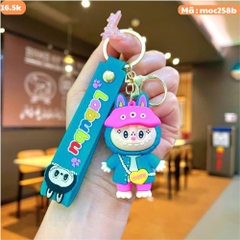 Móc Khóa labubu xanh - Dây móc dài : 10cm - Mô Hình Cao : 6cm - Nặng : 50gram - No Box : bọc túi OPP K76-T2-S4