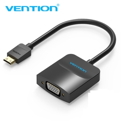 Cáp chuyển đổi Mini HDMI to VGA ( hỗ trợ audio + nguồn ) Vention