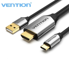 Cáp chuyển đổi USB Type C sang HDMI 2.0 kèm nguồn Vention dài 1,5m