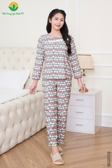 Bộ cotton rayon nữ quần dài áo dài tay B50.5139.