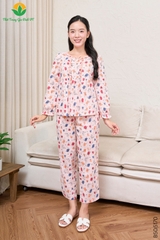 Bộ cotton nữ quần dài áo dài tay B50.5170.