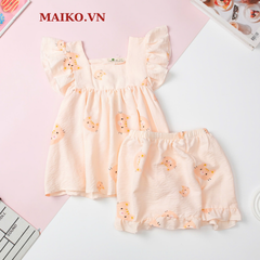 Bộ Bé gái thô xốp tay cánh tiên 8- 14 Tuổi (Ri 4)