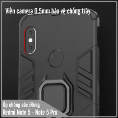 Ốp lưng dùng cho máy Xiaomi Note 5/ Note 5 Pro iRON - MAN IRING Nhựa PC cứng viền dẻo chống sốc