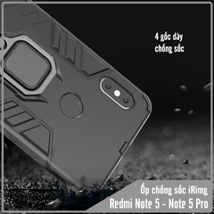 Ốp lưng dùng cho máy Xiaomi Note 5/ Note 5 Pro iRON - MAN IRING Nhựa PC cứng viền dẻo chống sốc