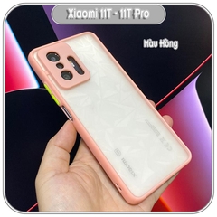 Ốp lưng cho Xiaomi 11T - 11T Pro nhám viền màu che camera