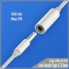 Cáp chuyển ZMI từ USB-C to Audio 3.5mm (AL71A)