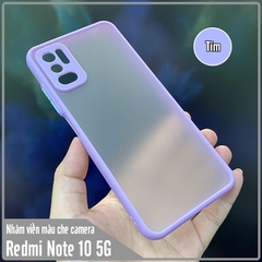 Ốp lưng cho Xiaomi Redmi Note 10 5G - Poco M3 Pro nhám viền màu che camera