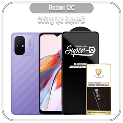 Cường lực Redmi 12C Super D Full viền Đen MIETUBL