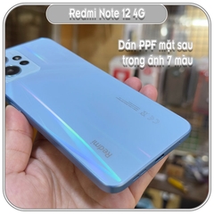 Miếng dán PPF cho Redmi Note 12 4G, trong ánh 7 màu chống trầy mặt lưng