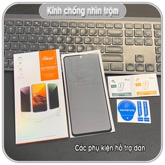 Kính cường lực cho các dòng Xiaomi - Poco - Redmi - Redmi Note - Black Shark chống nhìn trộm full viền đen