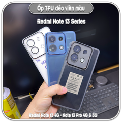 Ốp dẻo viền màu Redmi Note 13 4G - Note 13 Pro 4G & 5G, che full camera