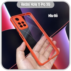 Ốp lưng Xiaomi Redmi Note 11 Pro Plus 5G trong viền màu che camera 4 Góc chống sốc