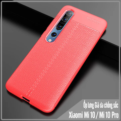 Ốp lưng cho Xiaomi Mi 10 / Mi 10 Pro Giả da chống sốc Auto Focus