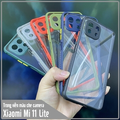 Ốp lưng Xiaomi Mi 11 Lite 4G - 5G trong viền màu che camera 4 Góc chống sốc