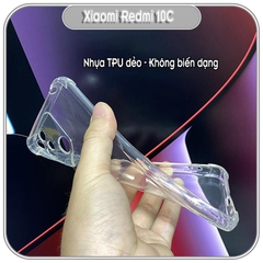 Ốp lưng cho Xiaomi Redmi 10C - Poco C40 TPU Trong Suốt Che Camera