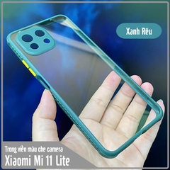 Ốp lưng Xiaomi Mi 11 Lite 4G - 5G trong viền màu che camera 4 Góc chống sốc