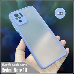 Ốp lưng cho Xiaomi Redmi Note 10 - Note 10S nhám viền màu che camera