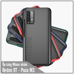 Ốp lưng cho Xiaomi Redmi 9T - Poco M3 nhám viền màu WLONS