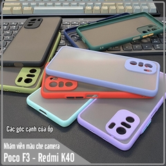 Ốp lưng cho Xiaomi Poco F3 - Redmi K40 nhám viền màu che camera