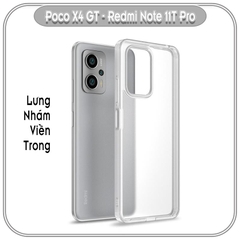 Ốp lưng cho Redmi Note 12T Pro - Note 11T Pro -  Poco X4 GT, nhám viền màu WLONS
