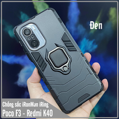 Ốp lưng cho Xiaomi Poco F3 - Redmi K40 iRON MAN IRING Nhựa PC cứng viền dẻo chống sốc