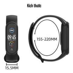 Dây cao su thay thế cho Xiaomi Miband 7 - Miband 5 - Miband 6 trơn nhiều màu hãng Mijobs