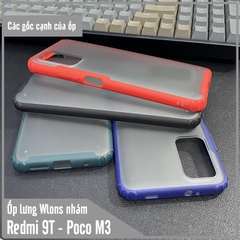 Ốp lưng cho Xiaomi Redmi 9T - Poco M3 nhám viền màu WLONS