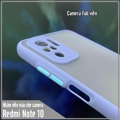 Ốp lưng cho Xiaomi Redmi Note 10 - Note 10S nhám viền màu che camera