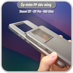 Ốp nhám PP siêu mỏng cho Xiaomi 13T - 13T Pro - K60 Ultra, lưng trơn & carbon