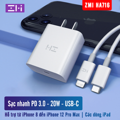 Củ sạc nhanh Power Delivery 20W USB-C ZMI HA716