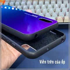 Ốp lưng cho Xiaomi Redmi 9A gương cứng 2 màu Gradient Ver 2 , viền TPU dẻo đen