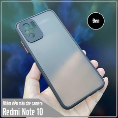 Ốp lưng cho Xiaomi Redmi Note 10 - Note 10S nhám viền màu che camera