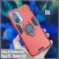 Ốp lưng cho Xiaomi Poco F3 - Redmi K40 iRON MAN IRING Nhựa PC cứng viền dẻo chống sốc