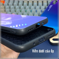 Ốp lưng cho Xiaomi Redmi 9A gương cứng 2 màu Gradient Ver 2 , viền TPU dẻo đen