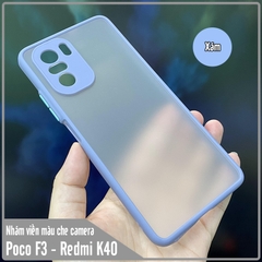 Ốp lưng cho Xiaomi Poco F3 - Redmi K40 nhám viền màu che camera