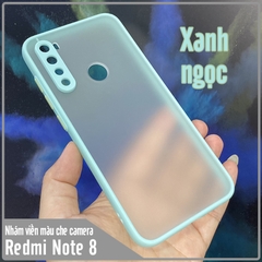 Ốp lưng cho Xiaomi Redmi Note 8 trong nhám viền màu che camera