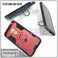 Ốp lưng Xiaomi Pocophone F1 iRON - MAN IRING Nhựa PC cứng viền dẻo chống sốc