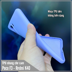 Ốp lưng cho Xiaomi Poco F3 - Redmi K40, nhựa TPU dẻo màu lót nhung che camera