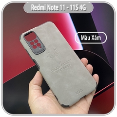 Ốp lưng cho Xiaomi Redmi Note 11 - 11S 4G bản quốc tế da hươu 4 góc chống sốc