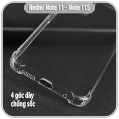 Ốp lưng cho Xiaomi Redmi Note 11 - Note 11S  bản quốc tế TPU Trong Suốt Che Camera