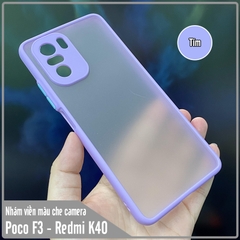 Ốp lưng cho Xiaomi Poco F3 - Redmi K40 nhám viền màu che camera