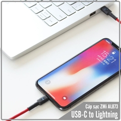 Cáp sạc nhanh dây dù ZMi chuẩn MFi USB-C to Lightning hỗ trợ sạc nhanh Power Delivery ( AL873 - AL872 )