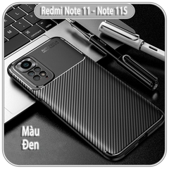 Ốp lưng cho Xiaomi Redmi Note 11 - Note 11S chống sốc Carbon Auto Focus